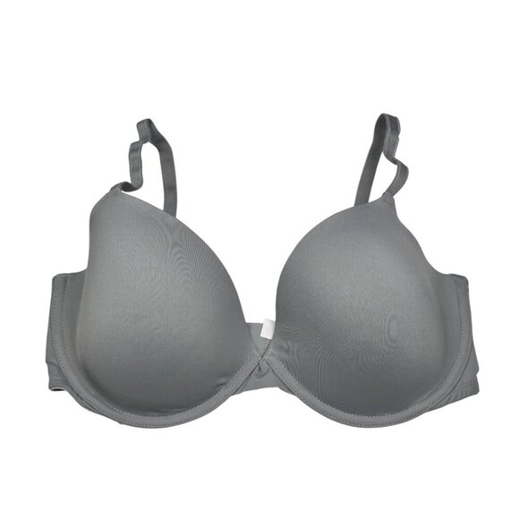 PINK Victoria’s Secret Demi Bra Sz.34 DD Light Gray Underwire T-Shirt Bra - Picture 10 of 10